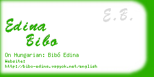 edina bibo business card